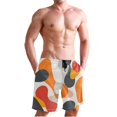 thumbnail image 1 of Dailycode Men's Quick Dry Swim Trunks Beach Shorts Casual Summer Board Shorts with Pockets, Minimalist Abstract Splashes, 1 of 8