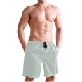 thumbnail image 1 of Dailycode Men's Quick Dry Swim Trunks Beach Shorts Casual Summer Board Shorts with Pockets, Pale Green, 1 of 8