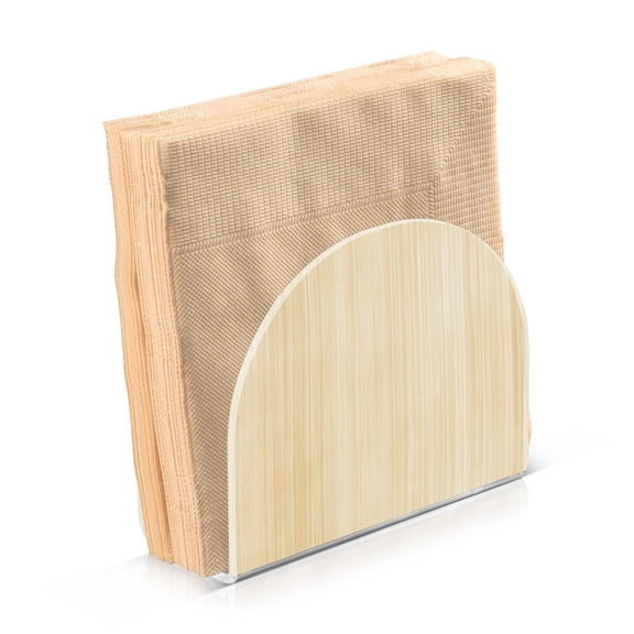Dailycode Napkin Holder for Table Acrylic Kitchen Paper Tissue Dispenser, Soft Light Blonde Wood Grain
