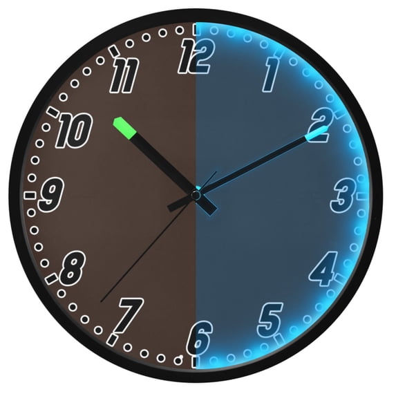 Clock Xii Dailycode Night Light Wall Clock Glow in The Dark 12 inch Battery ...