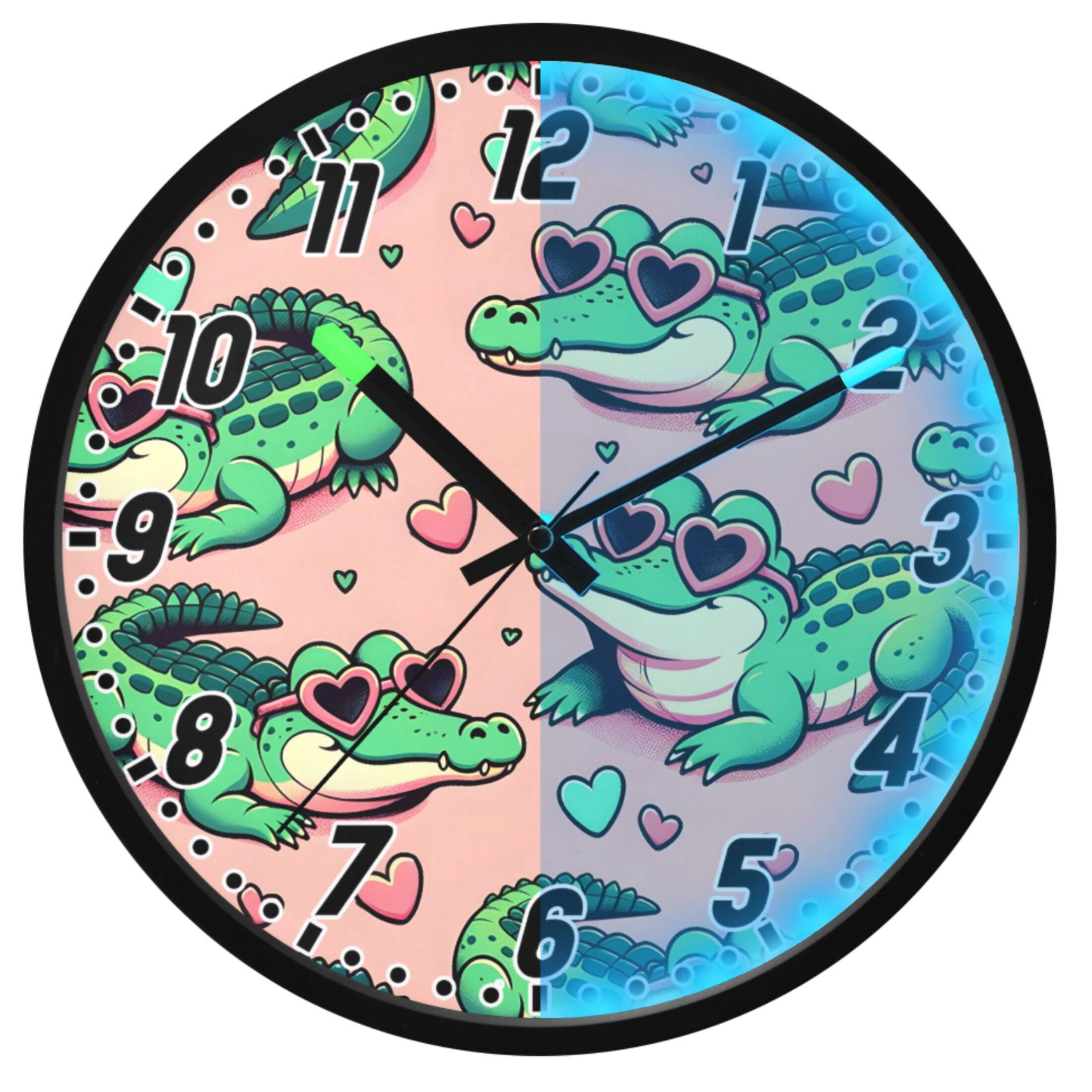 Dailycode Night Light Wall Clock Glow in The Dark 12 inch Battery ...