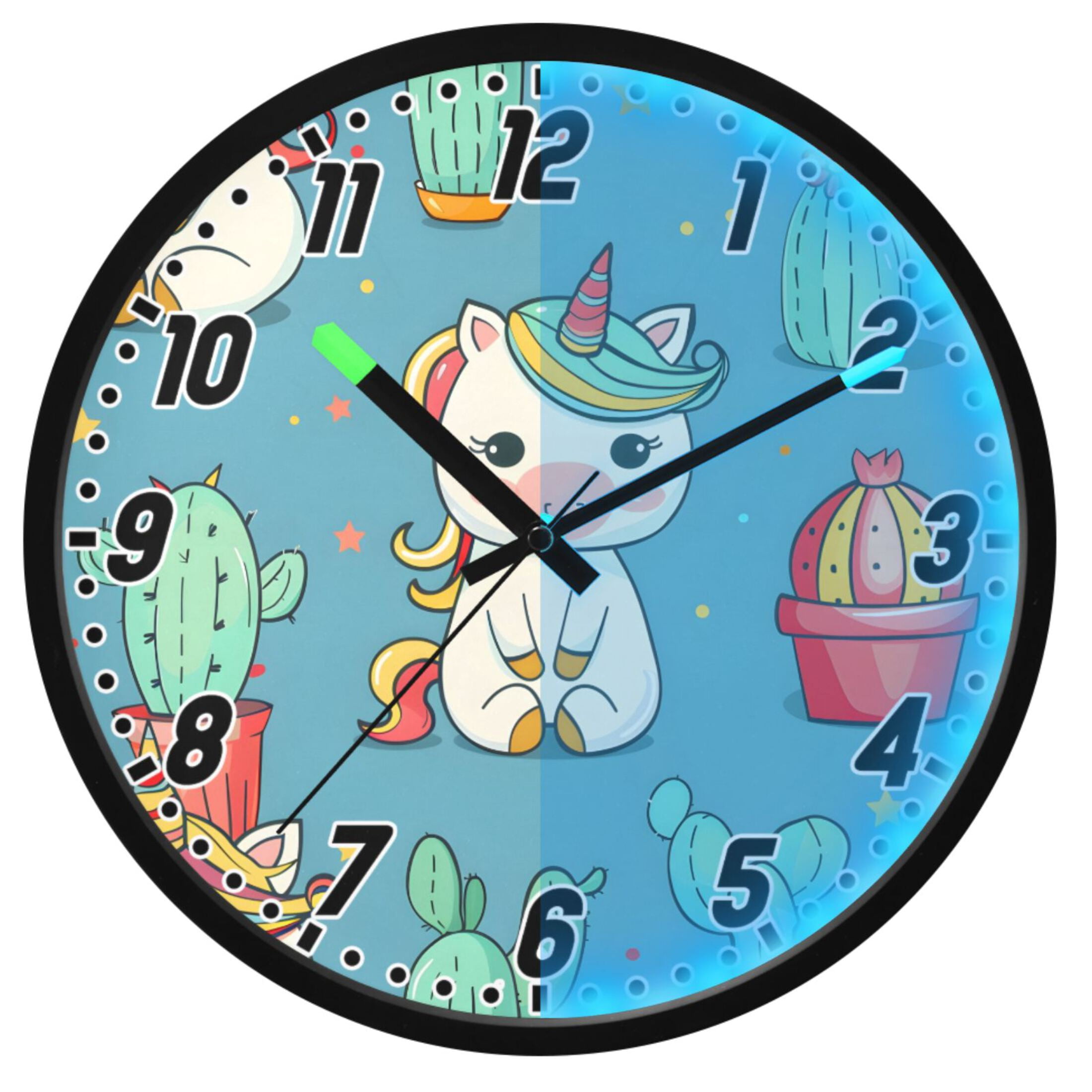 Dailycode Night Light Wall Clock Glow in The Dark 12 inch Battery ...