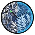 thumbnail image 1 of Dailycode Night Light Wall Clock Glow in The Dark 12 inch Battery Operated Silent Luminous Clocks, Midnight Blue White Foliage, 1 of 8