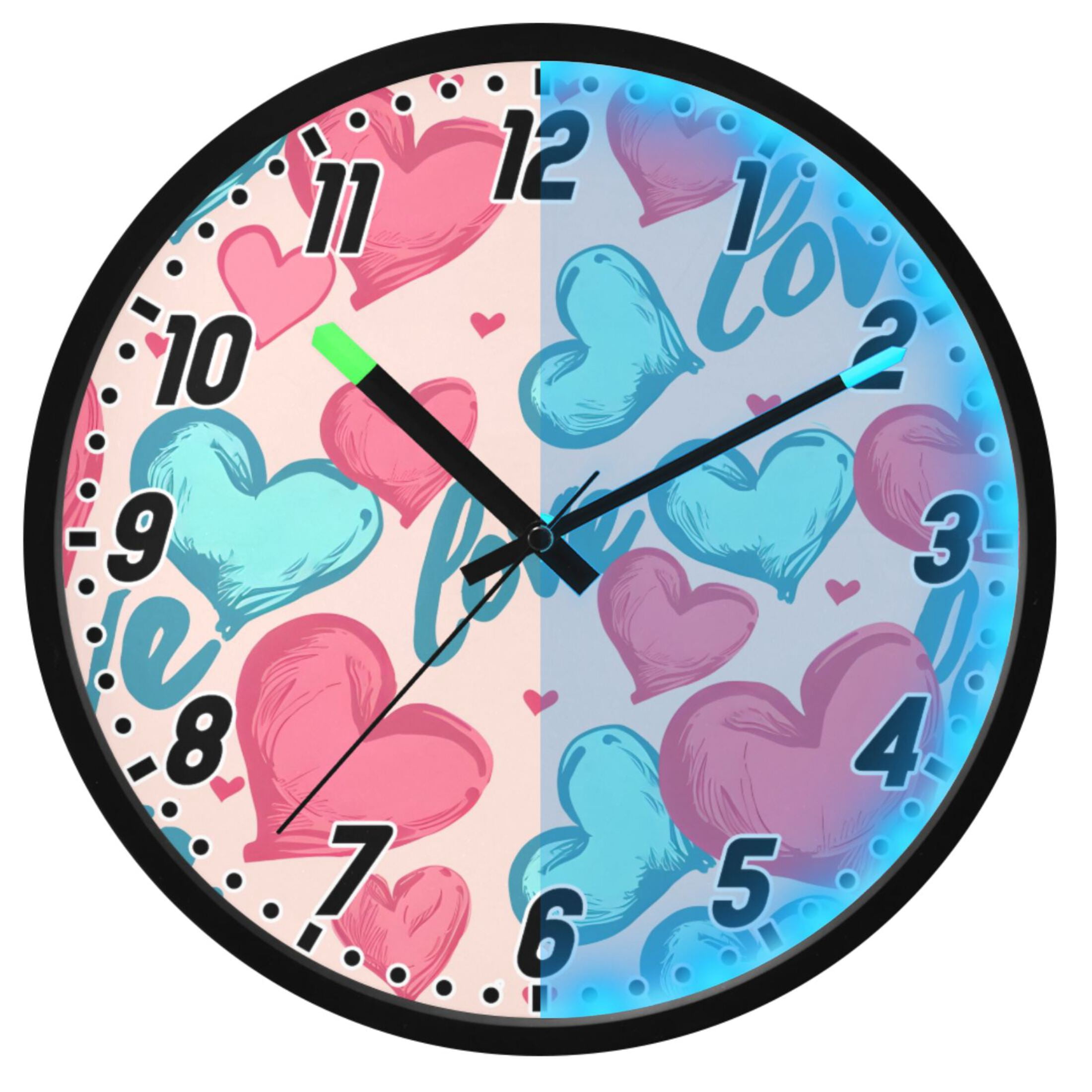 Dailycode Night Light Wall Clock Glow in The Dark 12 inch Battery ...
