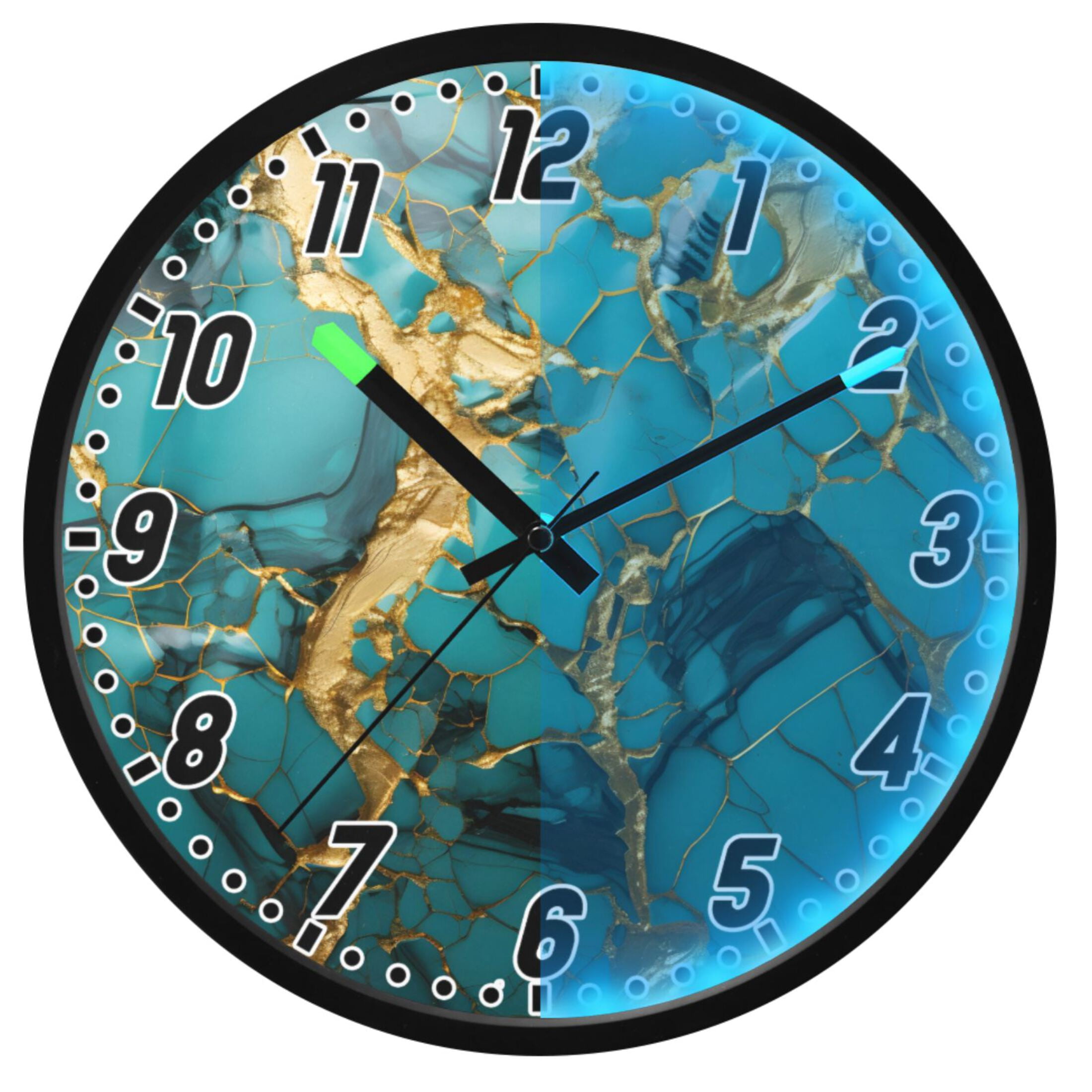 Lumenus Sign Dailycode Night Light Wall Clock Glow in The Dark 12 inch Battery ...