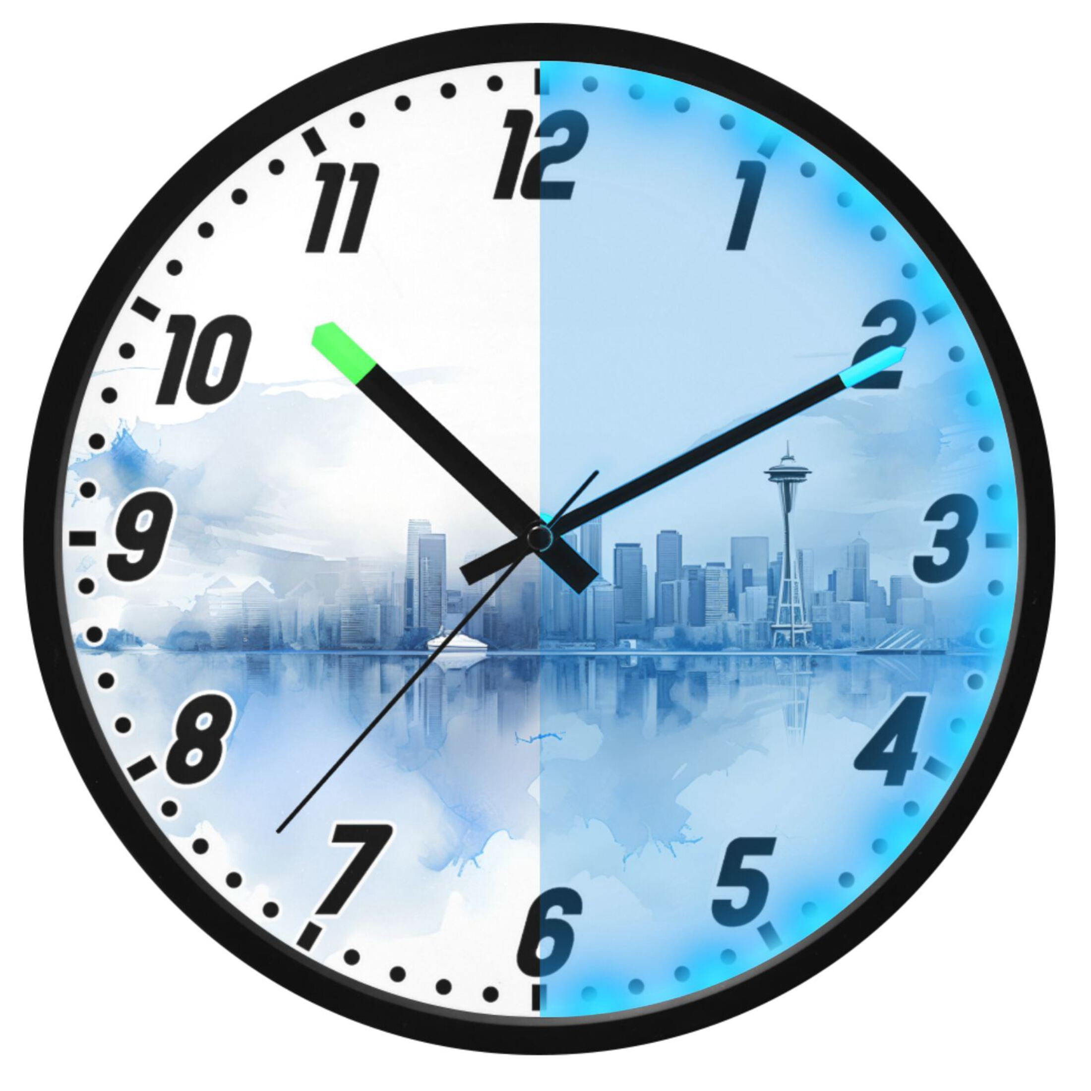 Dailycode Night Light Wall Clock Glow in The Dark 12 inch Battery ...