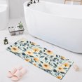 thumbnail image 1 of Dailycode Peach Flowers with Gingham Bathroom Rugs Non Slip Absorbent Soft Plush Quick Dry Bath Mat, 39"x20", 1 of 8