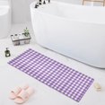 thumbnail image 1 of Dailycode Purple White Gingham Bathroom Rugs Non Slip Absorbent Soft Plush Quick Dry Bath Mat, 39"x20", 1 of 8