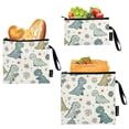 thumbnail image 1 of Dailycode Reusable Ziploc Bags Leakproof Sandwich Snack Freezer Bags Cartoon Little Dinosaur and Daisy 3 pack, 1 of 7