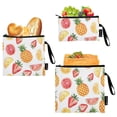 thumbnail image 1 of Dailycode Reusable Ziploc Bags Leakproof Sandwich Snack Freezer Bags Colorful Pineapple Grapefruit Strawberry 3 pack, 1 of 7