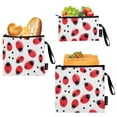 thumbnail image 1 of Dailycode Reusable Ziploc Bags Leakproof Sandwich Snack Freezer Bags Ladybugs 3 pack, 1 of 7