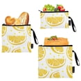 thumbnail image 1 of Dailycode Reusable Ziploc Bags Leakproof Sandwich Snack Freezer Bags Lemon Slice and Polk Dot 3 pack, 1 of 7