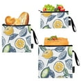 thumbnail image 1 of Dailycode Reusable Ziploc Bags Leakproof Sandwich Snack Freezer Bags Lime and Lemon 3 pack, 1 of 7