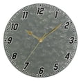 thumbnail image 1 of Dailycode Round Wall Clock Battery Operated Silent Non-Ticking Hanging Clock Gold Pointer 10" Dark Green, 1 of 10