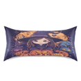 thumbnail image 1 of Dailycode Satin Pillow Case King Silk Pillow Cover for Hair and Skin Envelope Closure Anime Witch Surrounded by Pumpkins 20"x40", 1 of 9