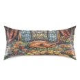 thumbnail image 1 of Dailycode Satin Pillow Case King Silk Pillow Cover for Hair and Skin Envelope Closure Food on Dining Table 20"x40", 1 of 9