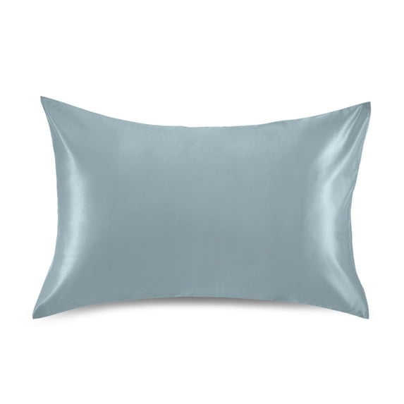 Dailycode Satin Pillow Case Queen Silk Pillow Cover for Hair and Skin Envelope Closure Ice Blue 20"x30"