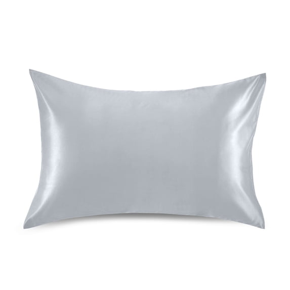 Dailycode Satin Pillow Case Standard Silk Pillow Cover for Hair and Skin Envelope Closure Light Grey 20"x26"