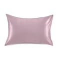 thumbnail image 1 of Dailycode Satin Pillow Case Standard Silk Pillow Cover for Hair and Skin Envelope Closure Pale Mauve 20"x26", 1 of 9