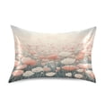 thumbnail image 1 of Dailycode Satin Pillow Case Standard Silk Pillow Cover for Hair and Skin Envelope Closure Pink and White Flowers Field 20"x26", 1 of 9