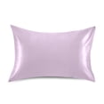thumbnail image 1 of Dailycode Satin Pillow Case Standard Silk Pillow Cover for Hair and Skin Envelope Closure Taro Purple 20"x26", 1 of 9