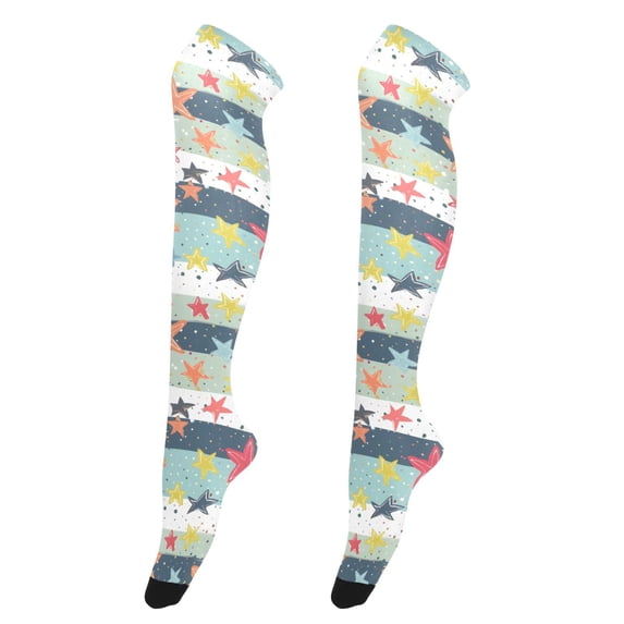 Dailycode Sheer Knee High Stockings for Women Starfish Star