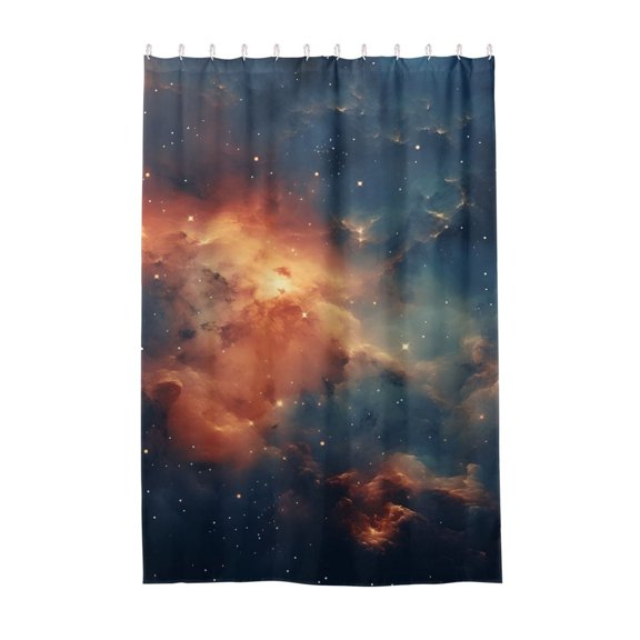 Dailycode Shower Curtain Liners 48x72in Water Resistant Machine Washable Rustproof Grommets Fabric Bath Curtain, Amazing Nebula Cloud