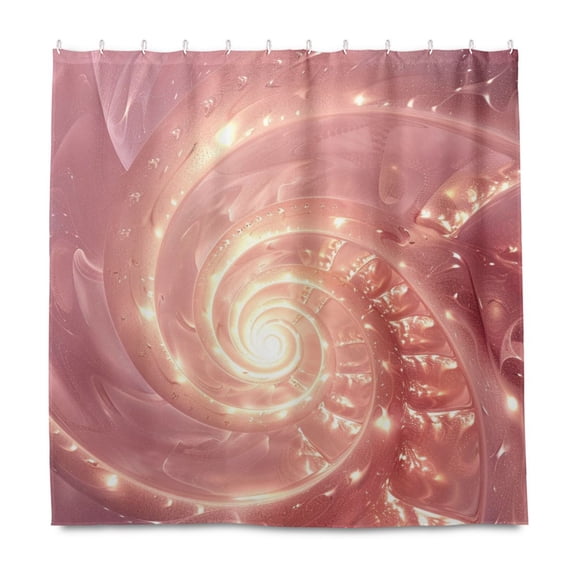 Dailycode Shower Curtain Liners 72x72in Water Resistant Machine Washable Rustproof Grommets Fabric Bath Curtain, Beautiful Light Swirl