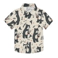 thumbnail image 1 of Dailycode Small Short Sleeve Button Down Shirts Bears and Tube Music Casual Shirt 3-10 Years, 1 of 9