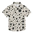 thumbnail image 1 of Dailycode Small Short Sleeve Button Down Shirts Black Spots Casual Shirt 3-10 Years, 1 of 9