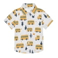 thumbnail image 1 of Dailycode Small Short Sleeve Button Down Shirts Cartoon Bus Tree Casual Shirt 3-10 Years, 1 of 9