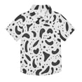 thumbnail image 1 of Dailycode Small Short Sleeve Button Down Shirts Cartoon Doodle Casual Shirt 3-10 Years, 1 of 9