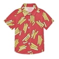 thumbnail image 1 of Dailycode Small Short Sleeve Button Down Shirts Cartoon French Fries Casual Shirt 3-10 Years, 1 of 9