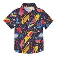 thumbnail image 1 of Dailycode Small Short Sleeve Button Down Shirts Cartoon Skate Casual Shirt 3-10 Years, 1 of 9