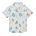 thumbnail image 1 of Dailycode Small Short Sleeve Button Down Shirts Cartoon Various Bird Casual Shirt 3-10 Years, 1 of 9
