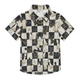 thumbnail image 1 of Dailycode Small Short Sleeve Button Down Shirts Chess Board and Pieces Casual Shirt 3-10 Years, 1 of 9