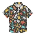 thumbnail image 1 of Dailycode Small Short Sleeve Button Down Shirts Cups Star Glasses Casual Shirt 3-10 Years, 1 of 9