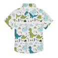 thumbnail image 1 of Dailycode Small Short Sleeve Button Down Shirts Dinosaur and Cloud Casual Shirt 3-10 Years, 1 of 9