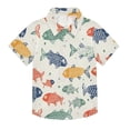 thumbnail image 1 of Dailycode Small Short Sleeve Button Down Shirts Fish Paper Cutting Casual Shirt 3-10 Years, 1 of 9
