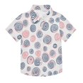 thumbnail image 1 of Dailycode Small Short Sleeve Button Down Shirts Hand Drawn Swirl Doodle Casual Shirt 3-10 Years, 1 of 9