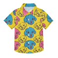 thumbnail image 1 of Dailycode Small Short Sleeve Button Down Shirts Happy Puppy Faces Casual Shirt 3-10 Years, 1 of 9