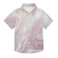 thumbnail image 1 of Dailycode Small Short Sleeve Button Down Shirts Lavender Pink Marble Casual Shirt 3-10 Years, 1 of 9