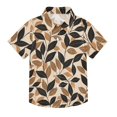 thumbnail image 1 of Dailycode Small Short Sleeve Button Down Shirts Leaves Casual Shirt 3-10 Years, 1 of 9