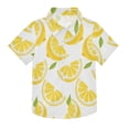 thumbnail image 1 of Dailycode Small Short Sleeve Button Down Shirts Lemon Slice and Leaf Casual Shirt 3-10 Years, 1 of 9