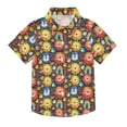 thumbnail image 1 of Dailycode Small Short Sleeve Button Down Shirts Lion Face Bird Rainbow Casual Shirt 3-10 Years, 1 of 9