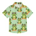 thumbnail image 1 of Dailycode Small Short Sleeve Button Down Shirts Lovely Frogs Casual Shirt 3-10 Years, 1 of 9