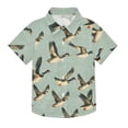 thumbnail image 1 of Dailycode Small Short Sleeve Button Down Shirts Mallards Flying Casual Shirt 3-10 Years, 1 of 9