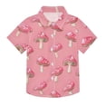 thumbnail image 1 of Dailycode Small Short Sleeve Button Down Shirts Mushroom Casual Shirt 3-10 Years, 1 of 9