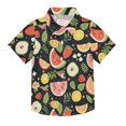 thumbnail image 1 of Dailycode Small Short Sleeve Button Down Shirts Orange Leaf Strawberry Watermelon Casual Shirt 3-10 Years, 1 of 9