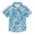 thumbnail image 1 of Dailycode Small Short Sleeve Button Down Shirts Overlapping Seashells Casual Shirt 3-10 Years, 1 of 9